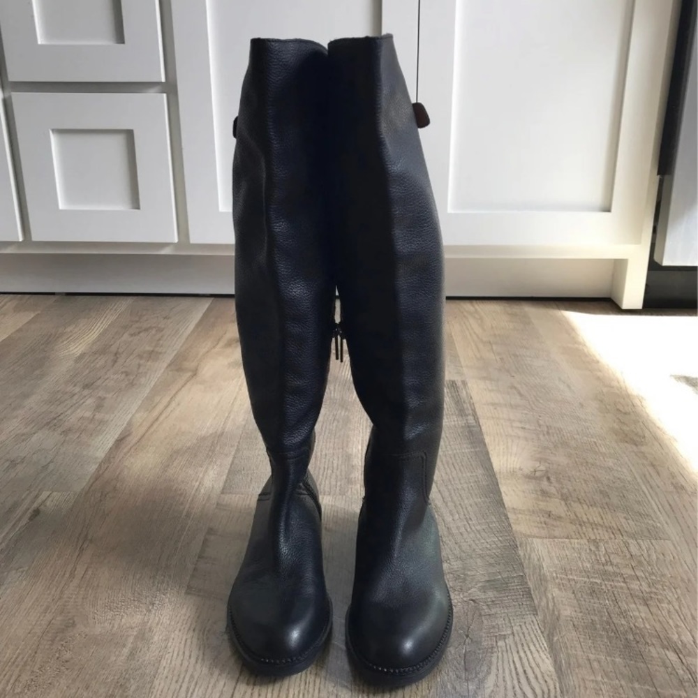 Franco sarto black riding boots size 5